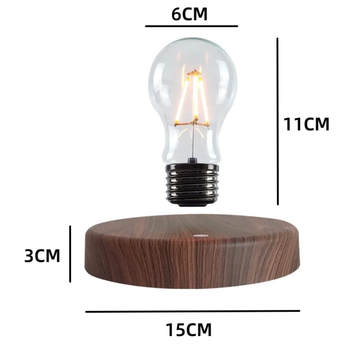 Magnetic Levitation Floating LED Bulb Table Lamp for Modern Offices and Homes