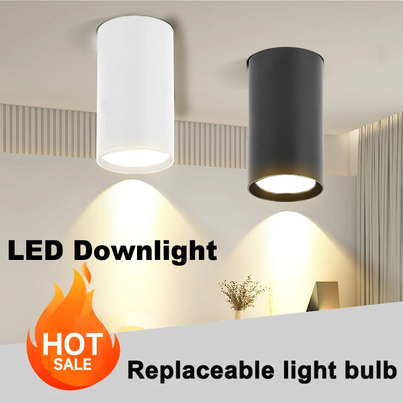 Adjustable GU10 LED Ceiling Spotlight for Modern Kitchens and Retail Spaces