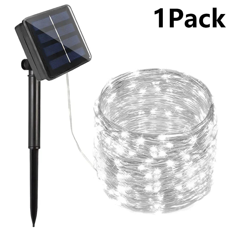 Waterproof LED Solar String Lights for Garden Patio and Wedding Decor