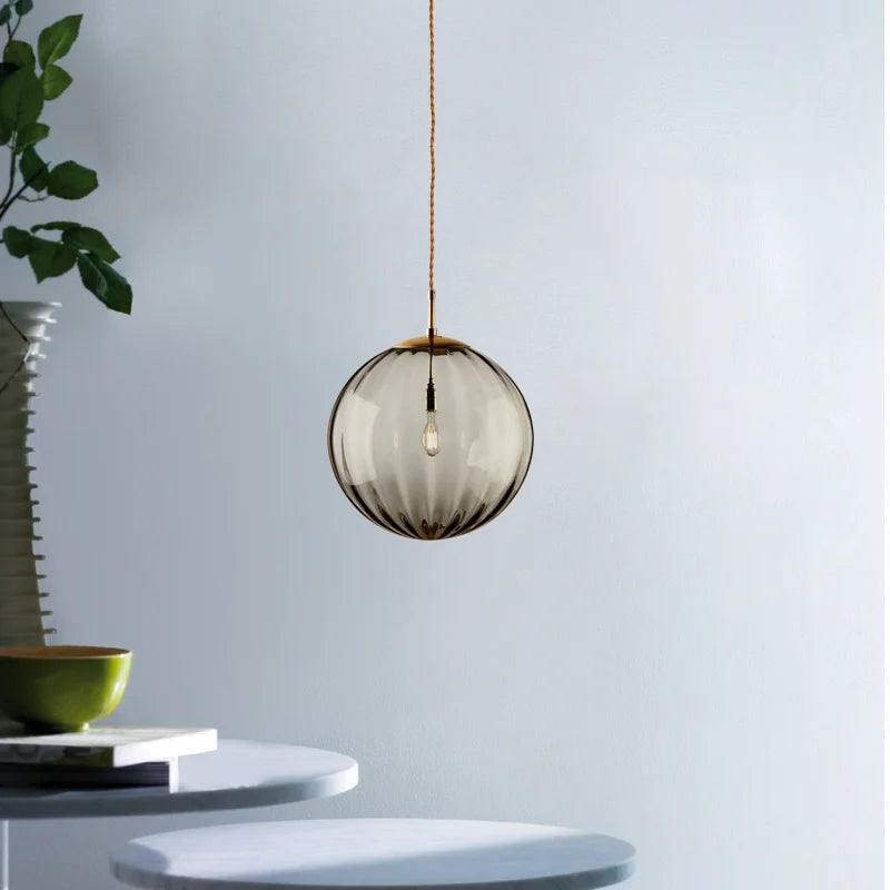Modern Glass Globe Pendant Light for Contemporary Dining and Kitchen Spaces