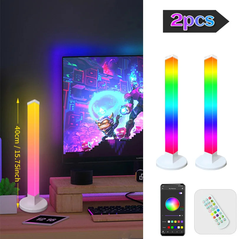 Modern LED Corner Floor Lamp with RGB App Control for Living Spaces