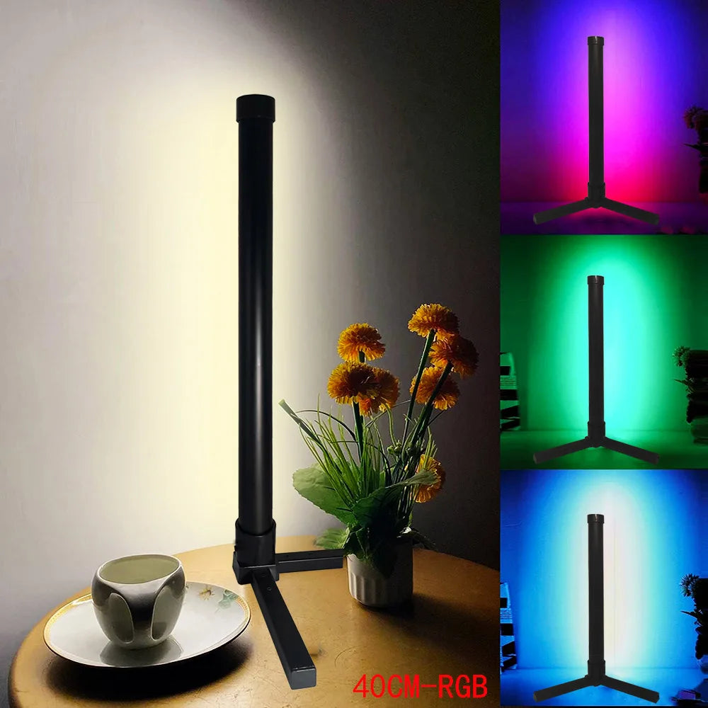 Modern LED Floor Lamp with Music Sync for Living Room Ambiance