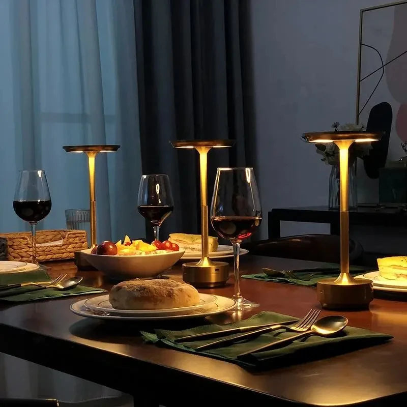 Portable LED Rechargeable Desk Lamp for Restaurants and Modern Interiors