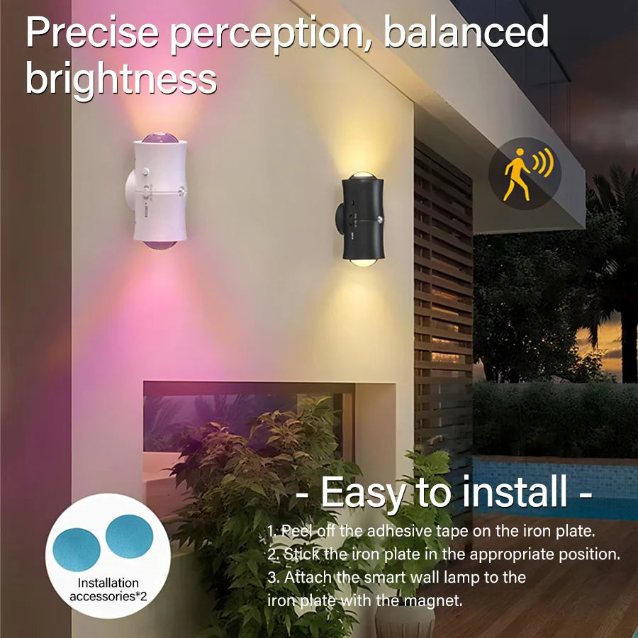 Rechargeable Motion Sensor Wall Light for Bedroom and Staircase Ambience