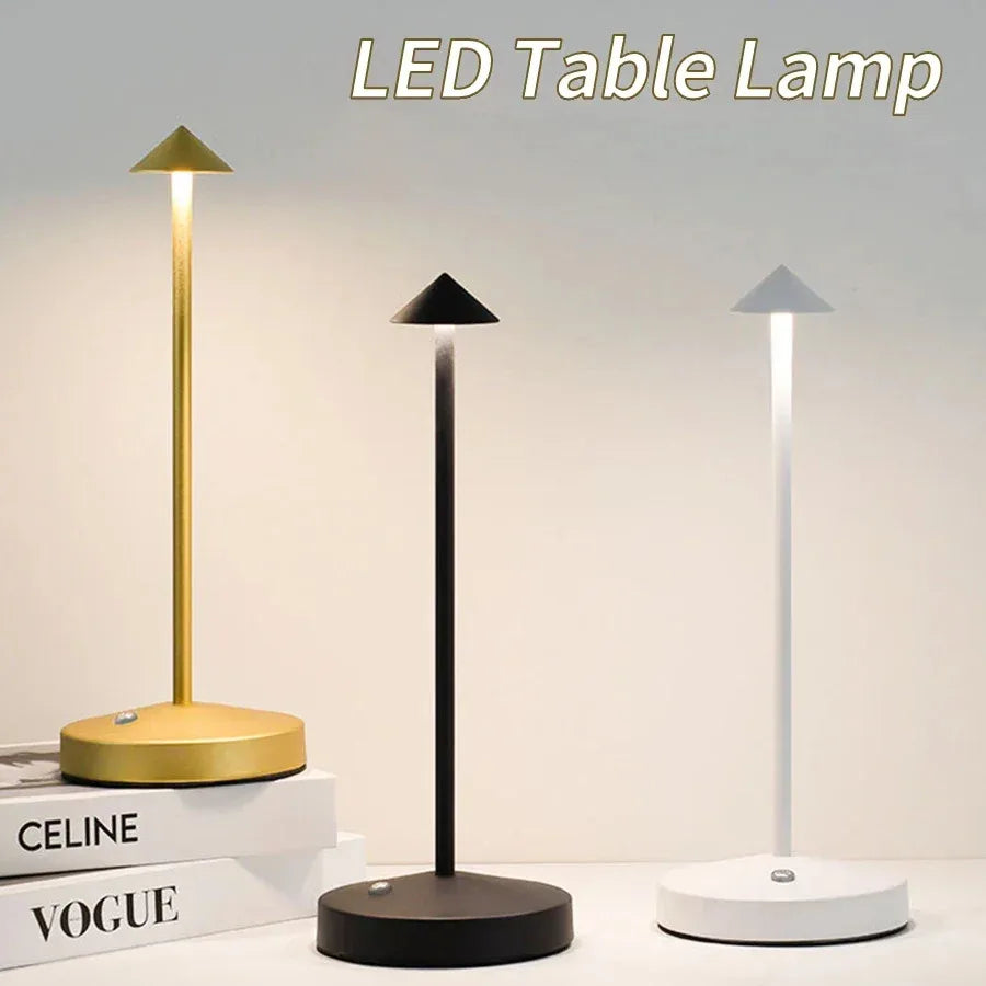 Rechargeable LED Table Lamp for Modern Restaurants and Coffee Shops