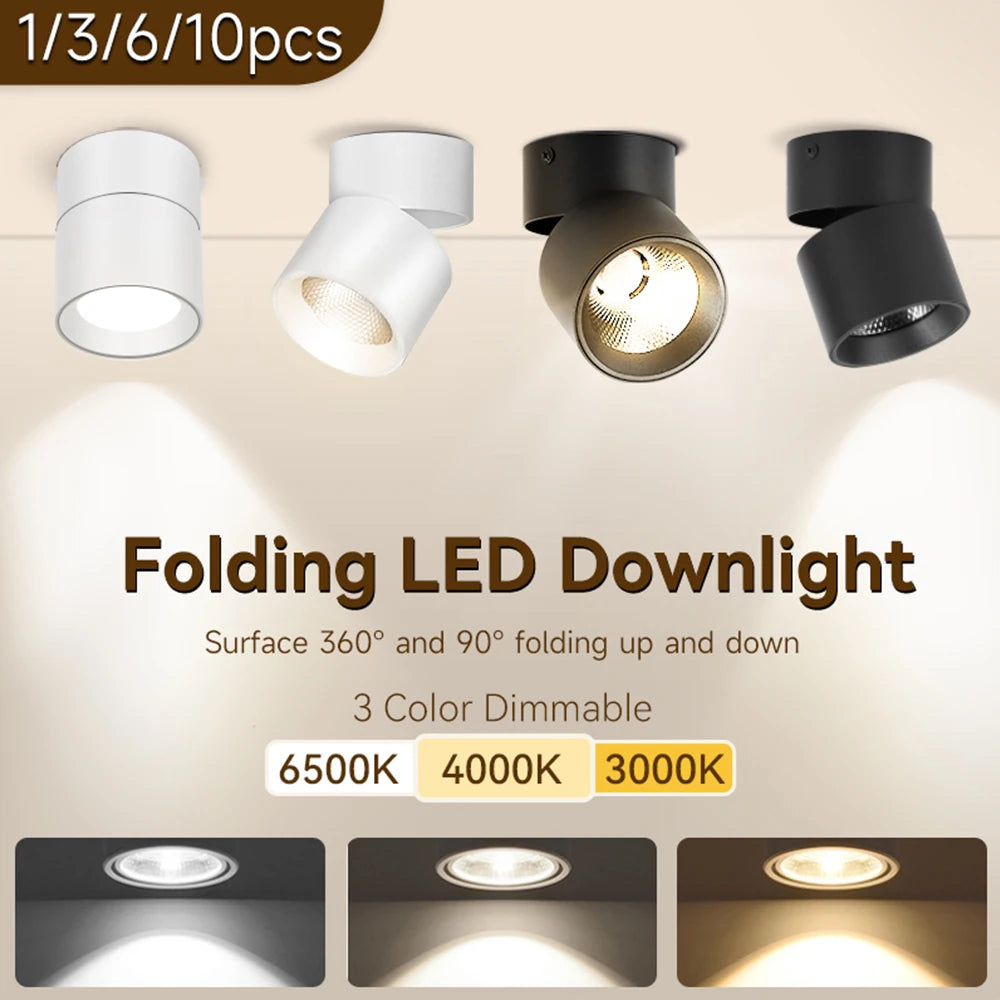 Adjustable LED Downlight with 3 Color Modes for Modern Home Interiors