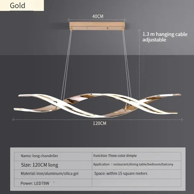Modern Geometric LED Chandelier for Dining Rooms and Kitchen Lighting