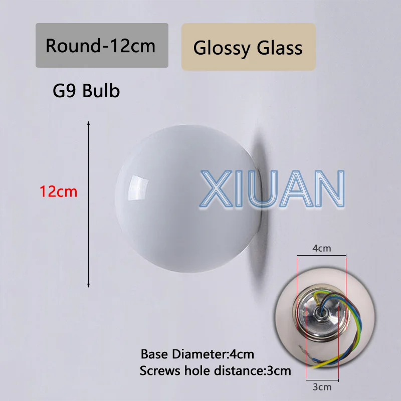 Bauhaus Glass Globe Wall Sconce for Modern Bedrooms and Bathrooms