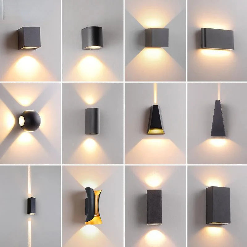 Modern Aluminum Waterproof LED Wall Sconce for Outdoor Patios and Gardens