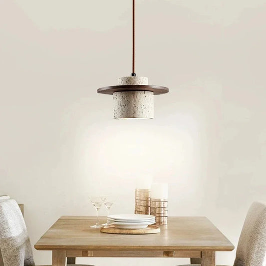 Japanese Minimalist Wood Pendant Light for Bedroom and Dining Ambience