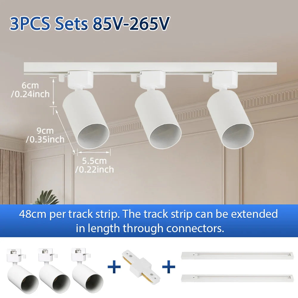 Modern LED Track Lighting Set for Kitchens and Commercial Retail Spaces