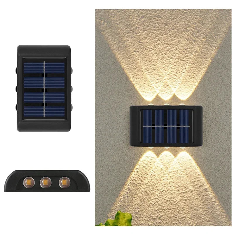 Solar LED Outdoor Wall Light for Garden Porch and Patio Lighting