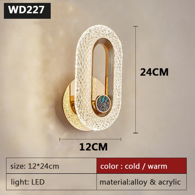 Modern Nordic LED Wall Sconce for Bedroom and Contemporary Interiors