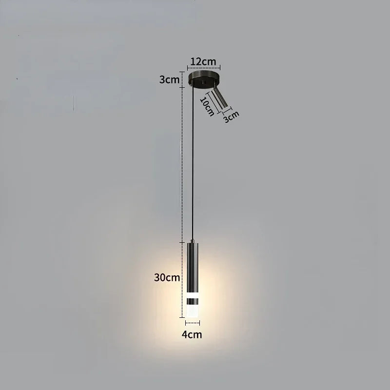 Modern LED Dual Spotlight Pendant for Bedside and Living Room