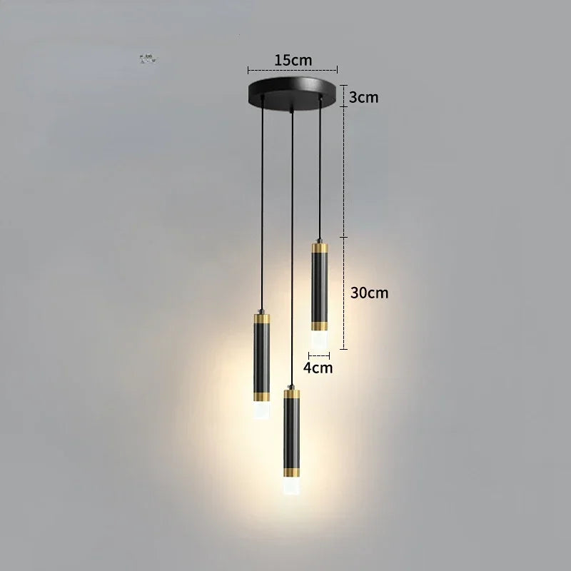 Modern LED Dual Spotlight Pendant for Bedside and Living Room