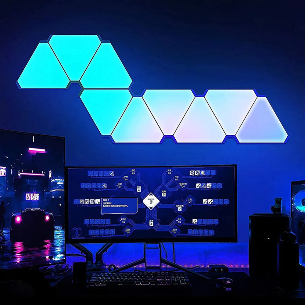 Geometric Smart RGB Wall Light for Modern Office and Bedroom Decor