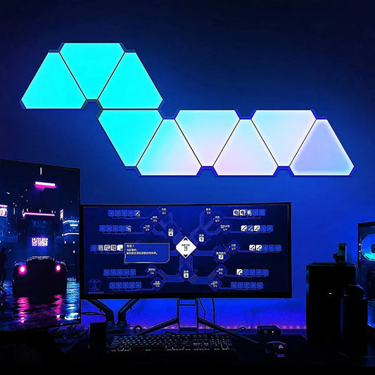 Geometric Smart RGB Wall Light for Modern Office and Bedroom Decor