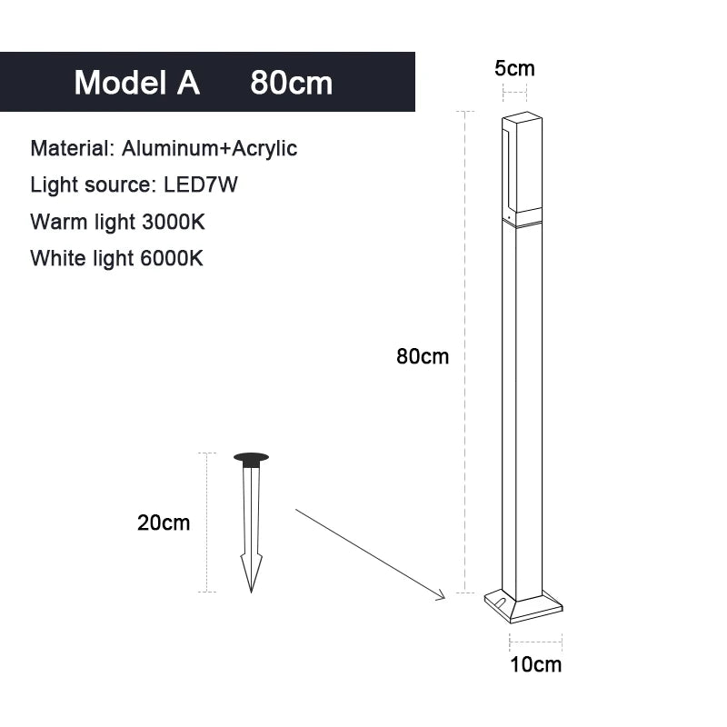 Modern LED Landscape Path Light for Garden and Outdoor Walkways