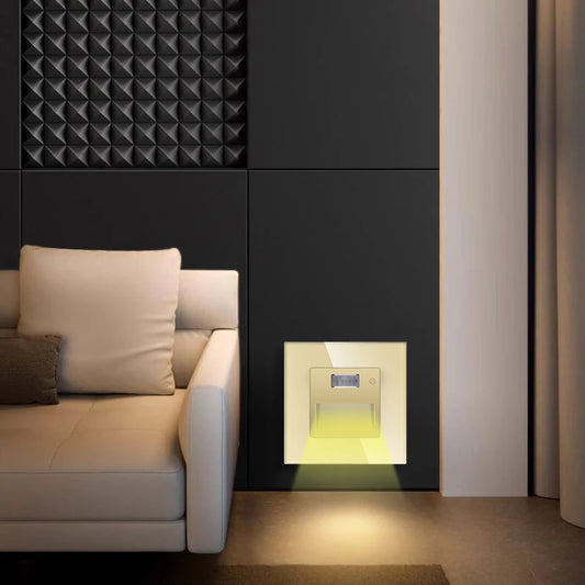 Recessed LED Stair Wall Light with Motion Sensor for Modern Corridors