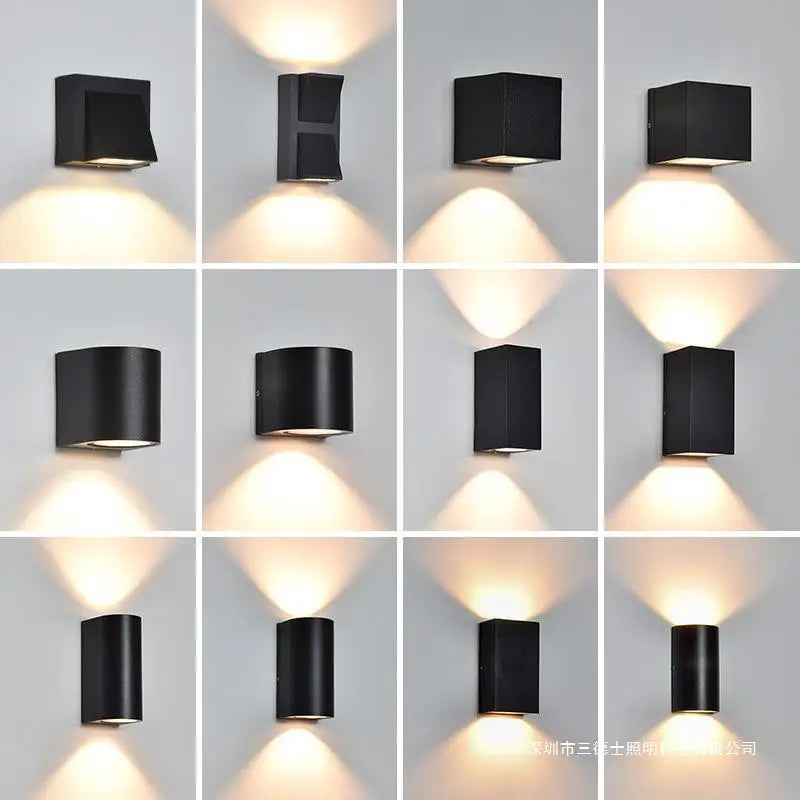 Modern Aluminum Waterproof LED Wall Sconce for Outdoor Patios and Gardens