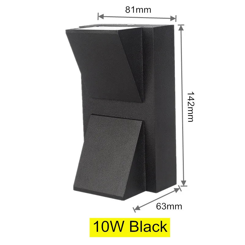 Modern Waterproof LED Wall Light for Outdoor Garden and Patio Spaces