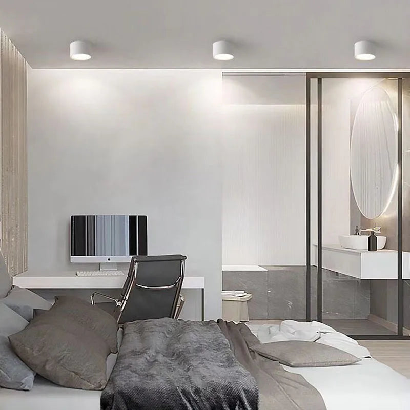 Modern Surface Mounted LED Downlight for Living Room and Bedroom Interiors