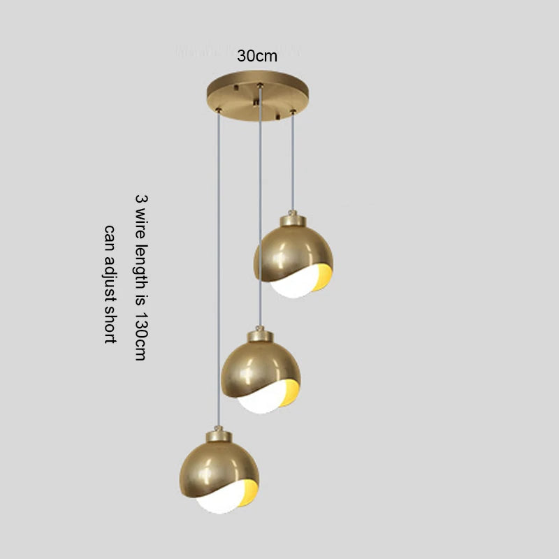 Modern Glass Globe Pendant Light for Bedroom and Dining Room