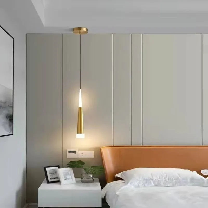 Nordic Minimalist LED Pendant Light for Modern Dining Rooms and Bedside Spaces