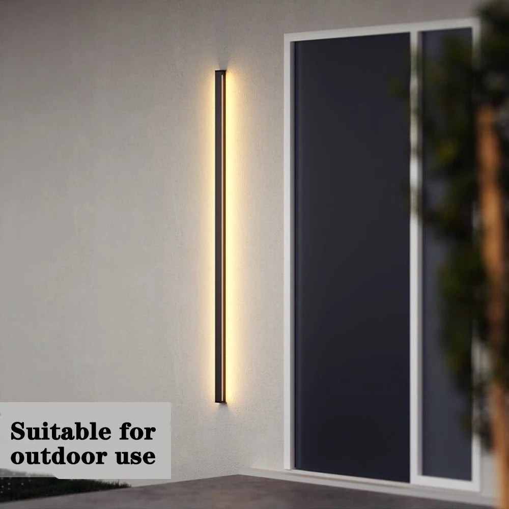 Modern LED Outdoor Wall Sconce with Motion Sensor for Garden and Patio