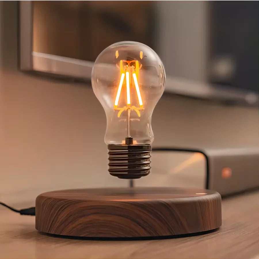 Magnetic Levitation Floating LED Bulb Table Lamp for Modern Offices and Homes