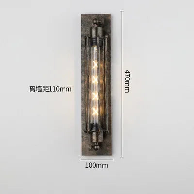 Rustic Industrial Iron Wall Sconce for Restaurants and Lofts