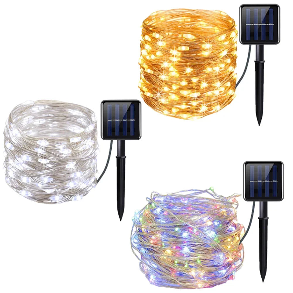 Waterproof LED Solar String Lights for Garden Patio and Wedding Decor