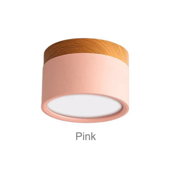 Modern Nordic Wood LED Surface Mounted Spotlight for Stylish Interiors