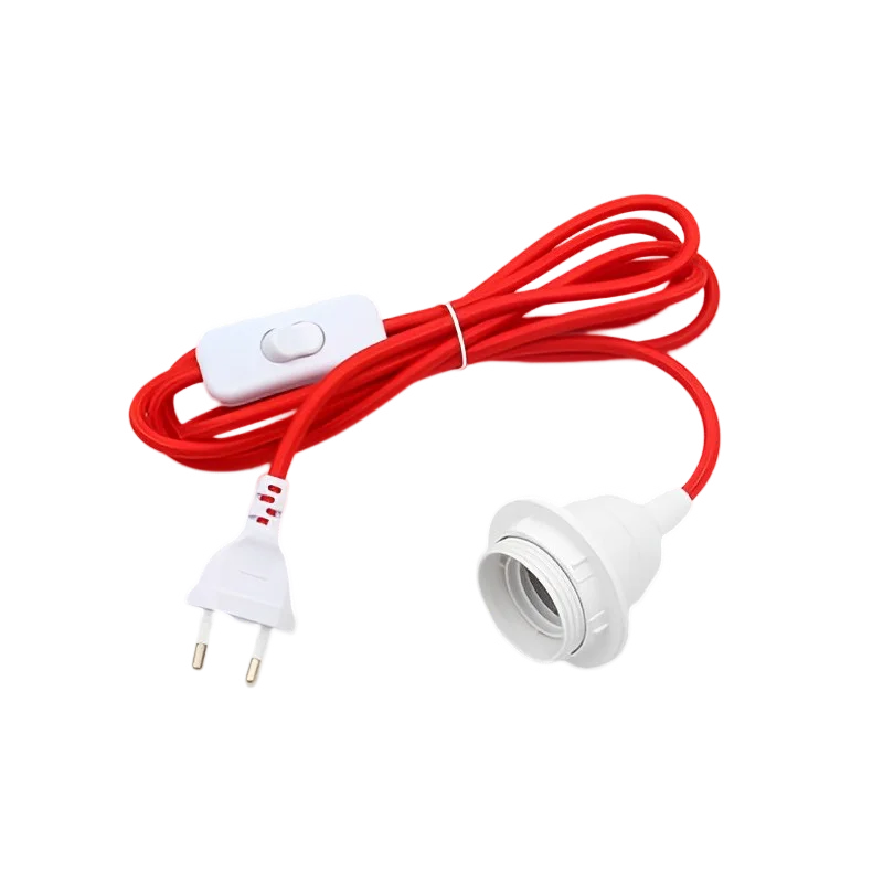 E27 Pendant Light Cord Set with Switch for Wall and Hanging Lamps
