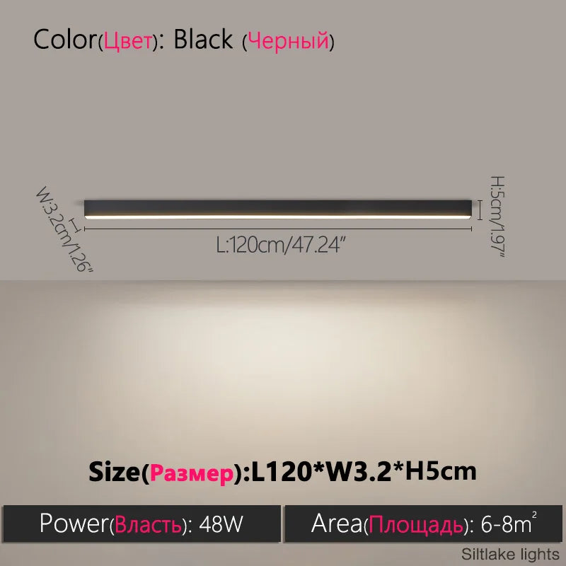 Minimalist LED Linear Ceiling Light for Modern Living Rooms and Offices
