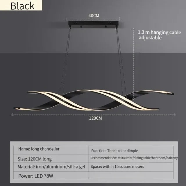 Modern Geometric LED Chandelier for Dining Rooms and Kitchen Lighting