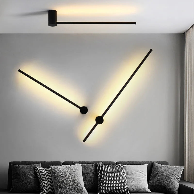Nordic Minimalist Linear Wall Light for Modern Hotel and Living Spaces