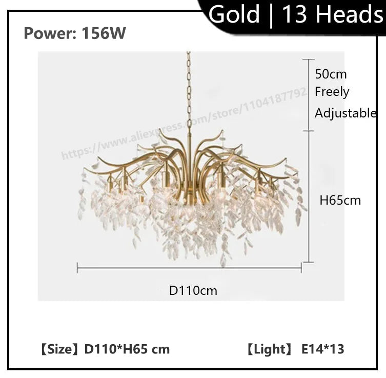 Luxury Crystal Chandelier for Elegant Living Rooms and Dining Spaces