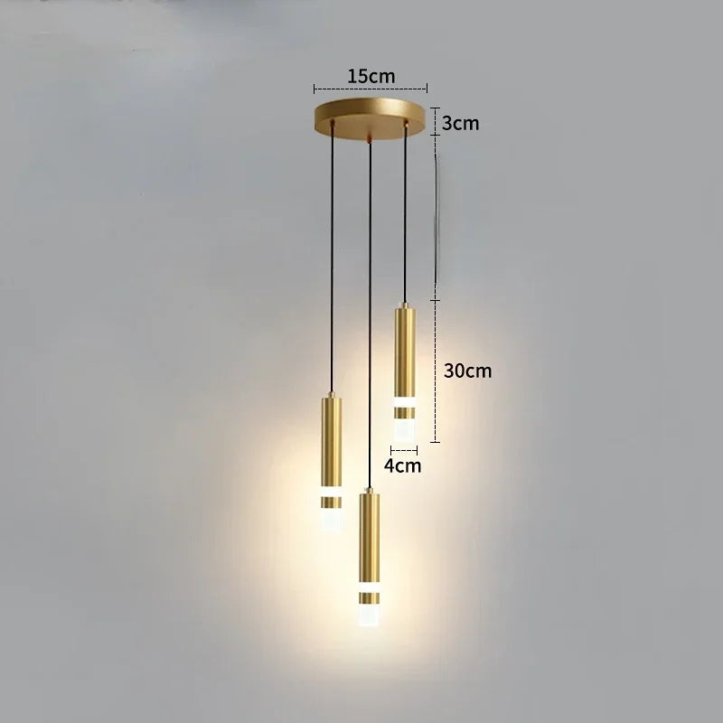 Modern LED Dual Spotlight Pendant for Bedside and Living Room
