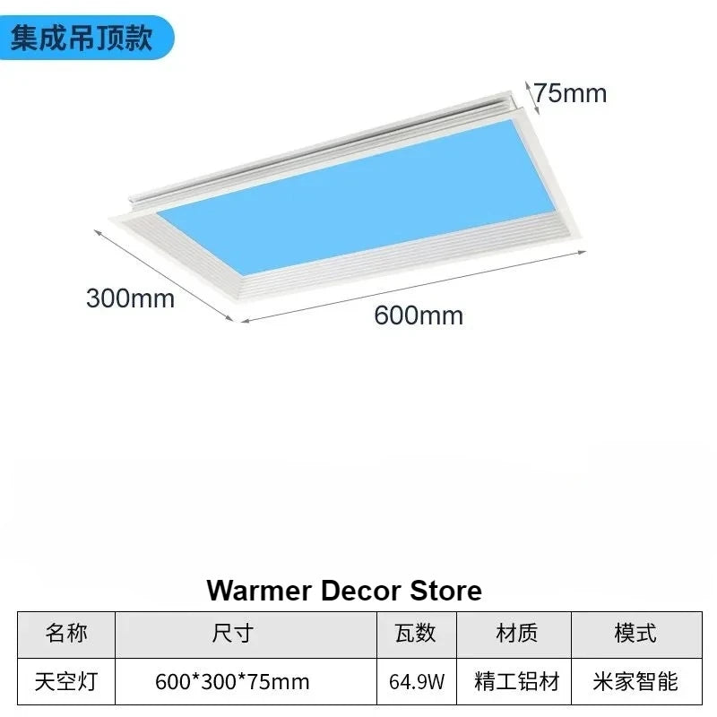 Sky View LED Ceiling Panel for Natural Lighting in Children's Rooms