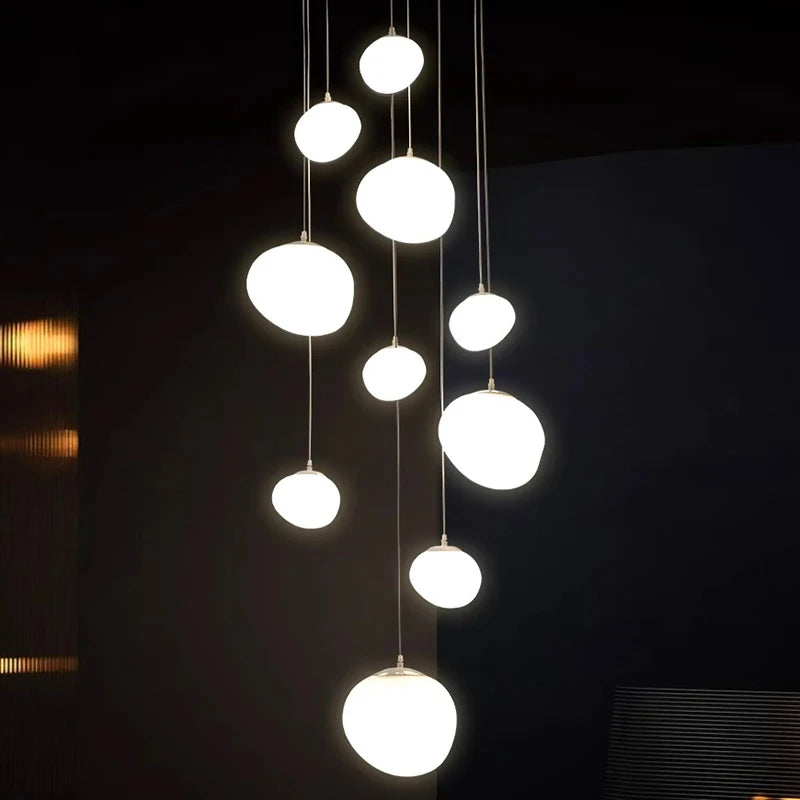 Modern Linear Chandelier for Dining Room and Living Space Illumination