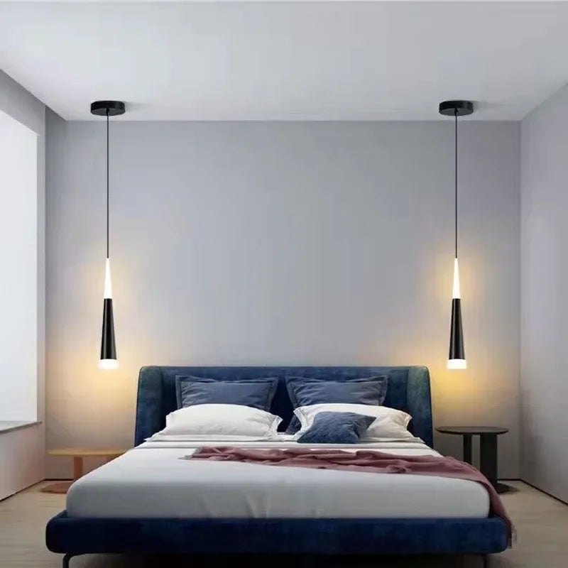Nordic Minimalist LED Pendant Light for Modern Dining Rooms and Bedside Spaces