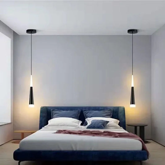 Nordic Minimalist LED Pendant Light for Modern Dining Rooms and Bedside Spaces