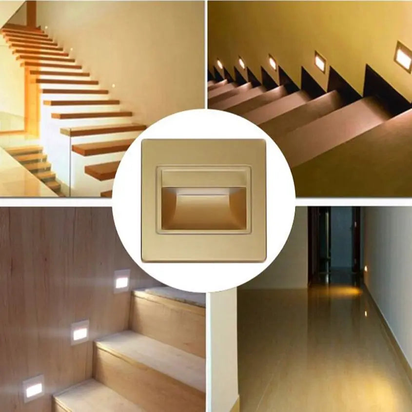 Modern LED Recessed Step Light for Staircases and Hotel Hallways