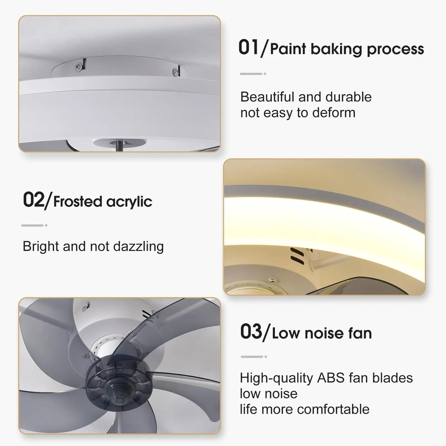Modern LED Ceiling Fan with Remote Control for Living Rooms and Bedrooms