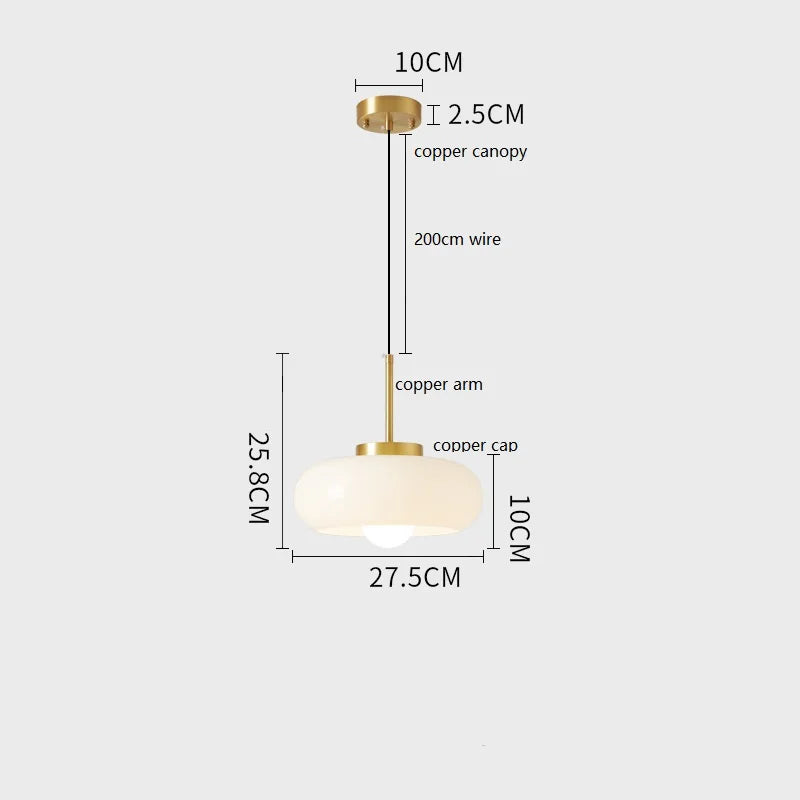 Modern Nordic Glass Pendant Light for Bedroom and Living Room