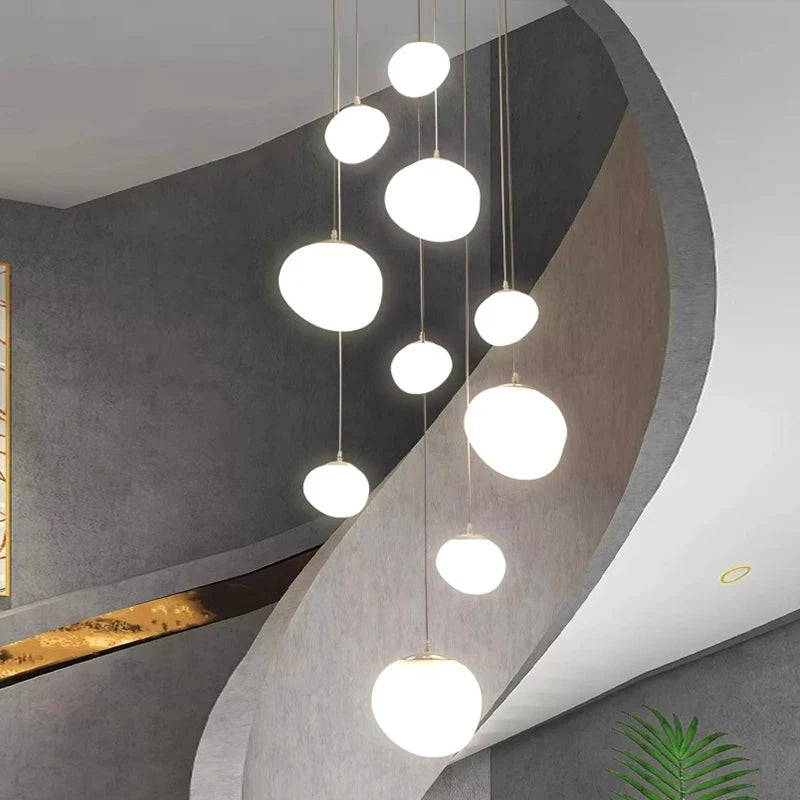 Modern Linear Chandelier for Dining Room and Living Space Illumination