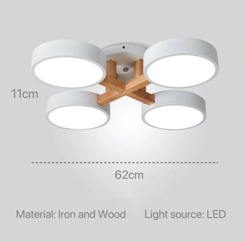 Modern Nordic Wood Pendant Light for Kitchens and Living Spaces