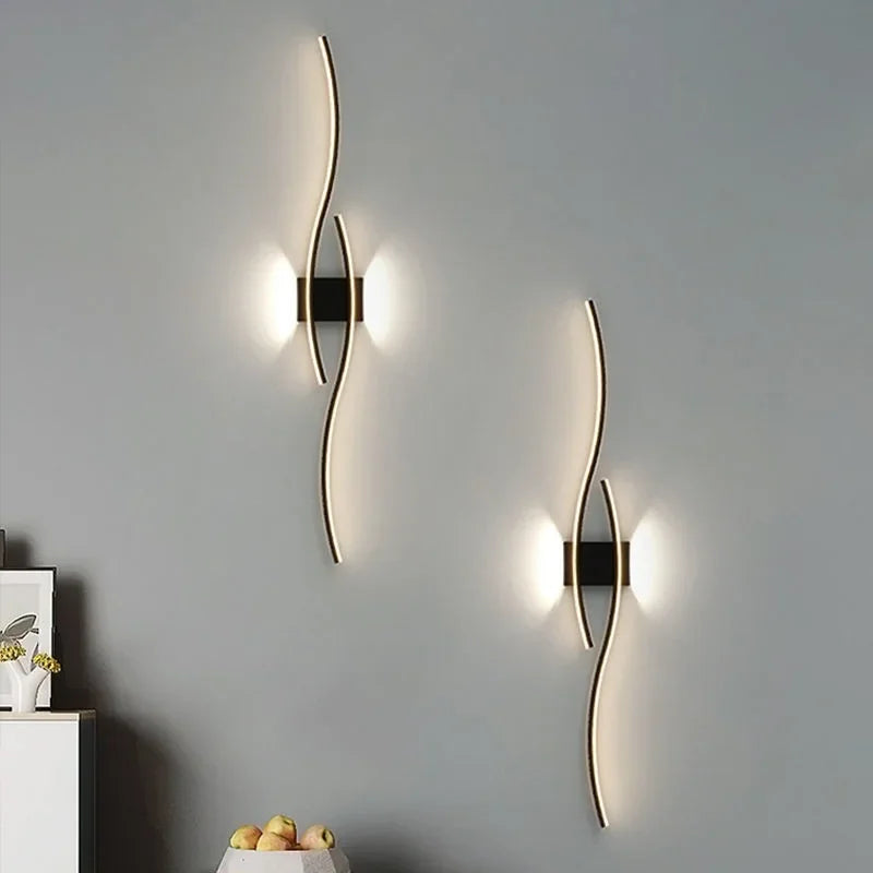 Modern LED Long Strip Wall Sconce for Living Rooms and Restaurants