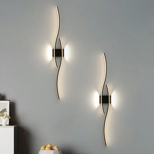 Modern LED Long Strip Wall Sconce for Living Rooms and Restaurants